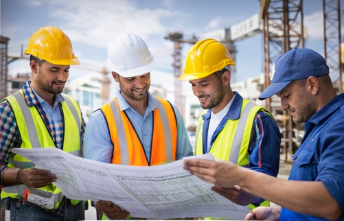 Équipe de topographes